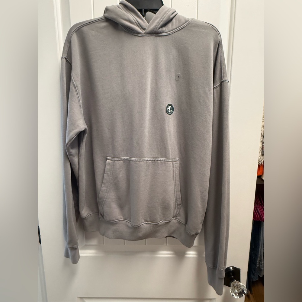 Aeropostale Hoodie Mens S Light Heather Gray Long Sleeve Sweatshirt Brand New